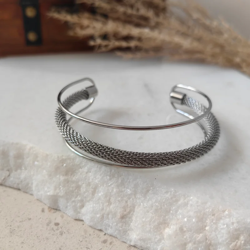 Triple Band Cuff Bracelet