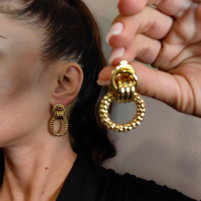 Bold Hoop Link Earrings