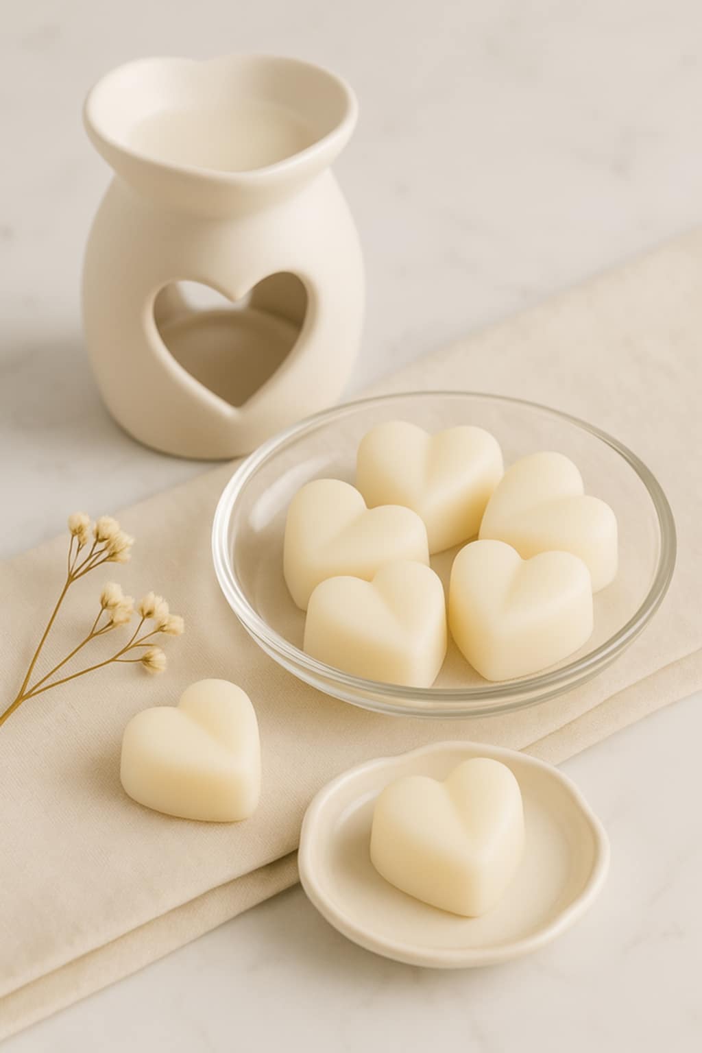 Wax Melts απο φυσικό κερί σογιας - 5 καρδιές
