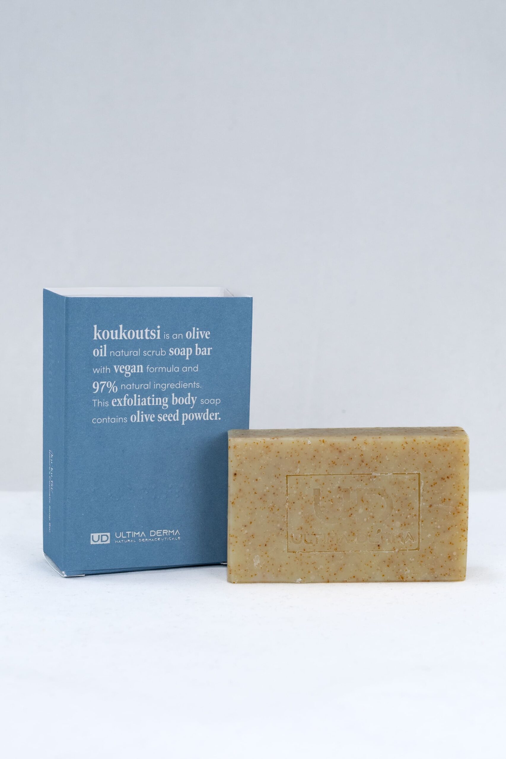 Φυτικό σαπούνι scrub με ελιά για απολέπιση & αποτοξίνωση Koukoutsi 125 g